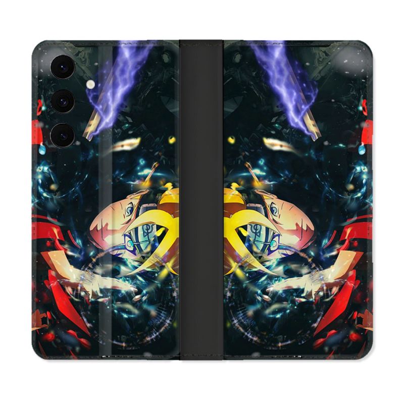 Housse Cuir Portefeuille Pour Samsung Galaxy S25 FE Manga Boruto Eclair