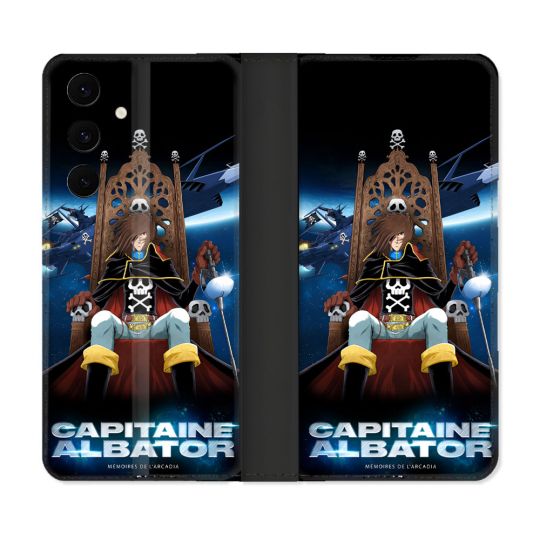 Housse Cuir Portefeuille Pour Samsung Galaxy S25 FE Manga Capitaine Albator