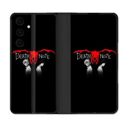 Housse Cuir Portefeuille Pour Samsung Galaxy S25 FE Manga Death Note Noir