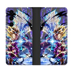 Housse Cuir Portefeuille Pour Samsung Galaxy S25 FE Manga Dragon Ball Sangohan Duo