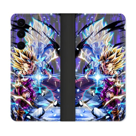 Housse Cuir Portefeuille Pour Samsung Galaxy S25 FE Manga Dragon Ball Sangohan Duo