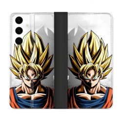 Housse Cuir Portefeuille Pour Samsung Galaxy S25 FE Manga Dragon Ball Sangoku Portrait