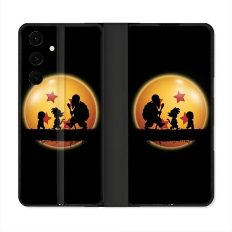Housse Cuir Portefeuille Pour Samsung Galaxy S25 FE Manga Dragon Ball Vintage