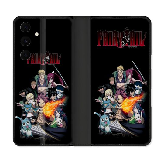 Housse Cuir Portefeuille Pour Samsung Galaxy S25 FE Manga Fairy Tail Logo Team