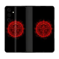 Housse Cuir Portefeuille Pour Samsung Galaxy S25 FE Manga Fullmetal Alchemist Logo