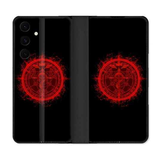 Housse Cuir Portefeuille Pour Samsung Galaxy S25 FE Manga Fullmetal Alchemist Logo