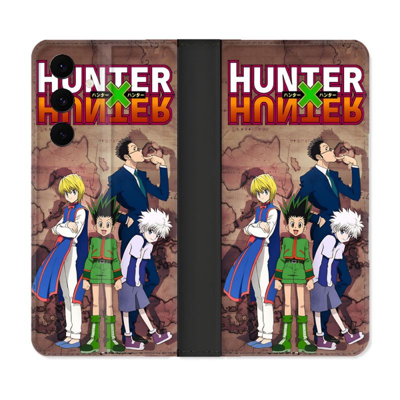 Housse Cuir Portefeuille Pour Samsung Galaxy S25 FE Manga Hunter X Hunter Vintage