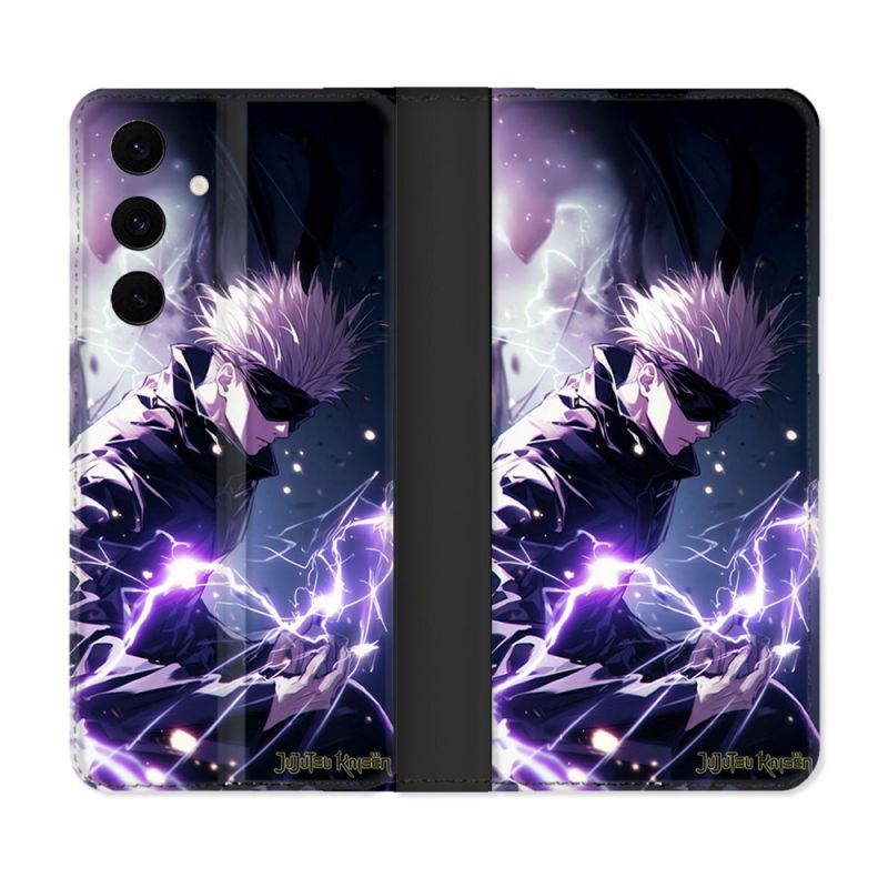 Housse Cuir Portefeuille Pour Samsung Galaxy S25 FE Manga Jujutsu Kaisen Gojo Saturo