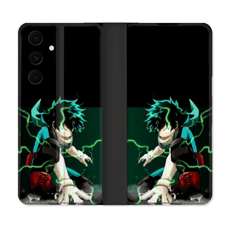 Housse Cuir Portefeuille Pour Samsung Galaxy S25 FE Manga My Hero Academia Deku