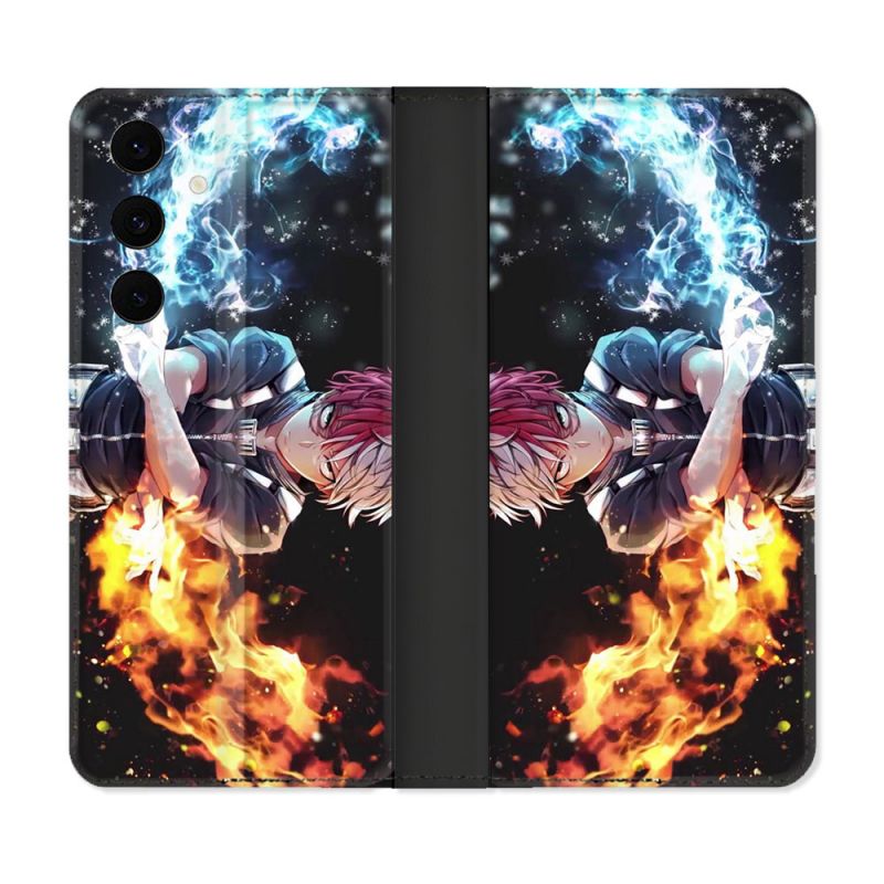 Housse Cuir Portefeuille Pour Samsung Galaxy S25 FE Manga My Hero Academia Shoto