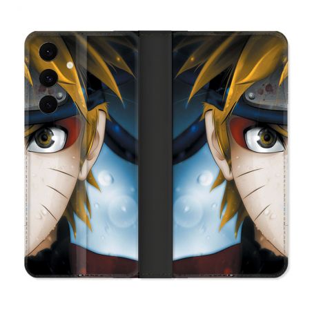 Housse Cuir Portefeuille Pour Samsung Galaxy S25 FE Manga Naruto Blanc