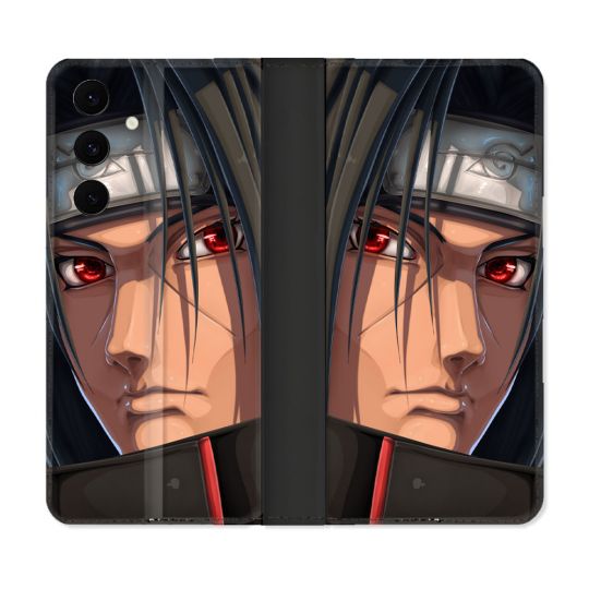 Housse Cuir Portefeuille Pour Samsung Galaxy S25 FE Manga Naruto Itachi Visage
