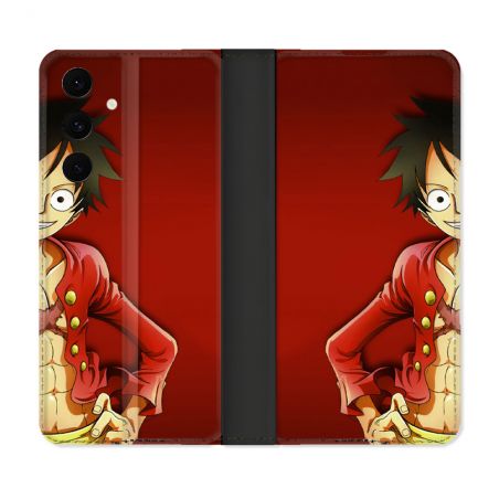 Housse Cuir Portefeuille Pour Samsung Galaxy S25 FE Manga One Piece Luffy
