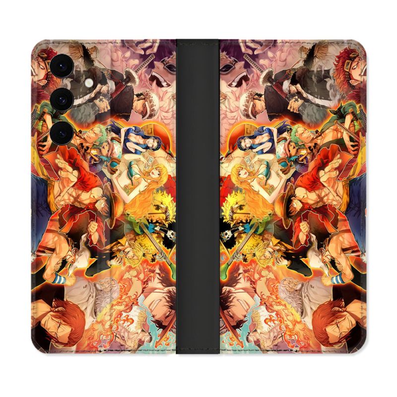 Housse Cuir Portefeuille Pour Samsung Galaxy S25 FE Manga One Piece Nakama