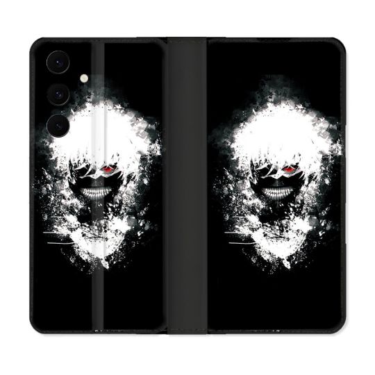 Housse Cuir Portefeuille Pour Samsung Galaxy S25 FE Manga Tokyo Ghoul Kaneki Tag