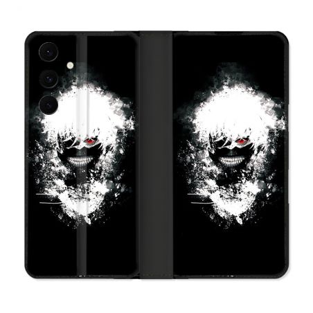 Housse Cuir Portefeuille Pour Samsung Galaxy S25 FE Manga Tokyo Ghoul Kaneki Tag