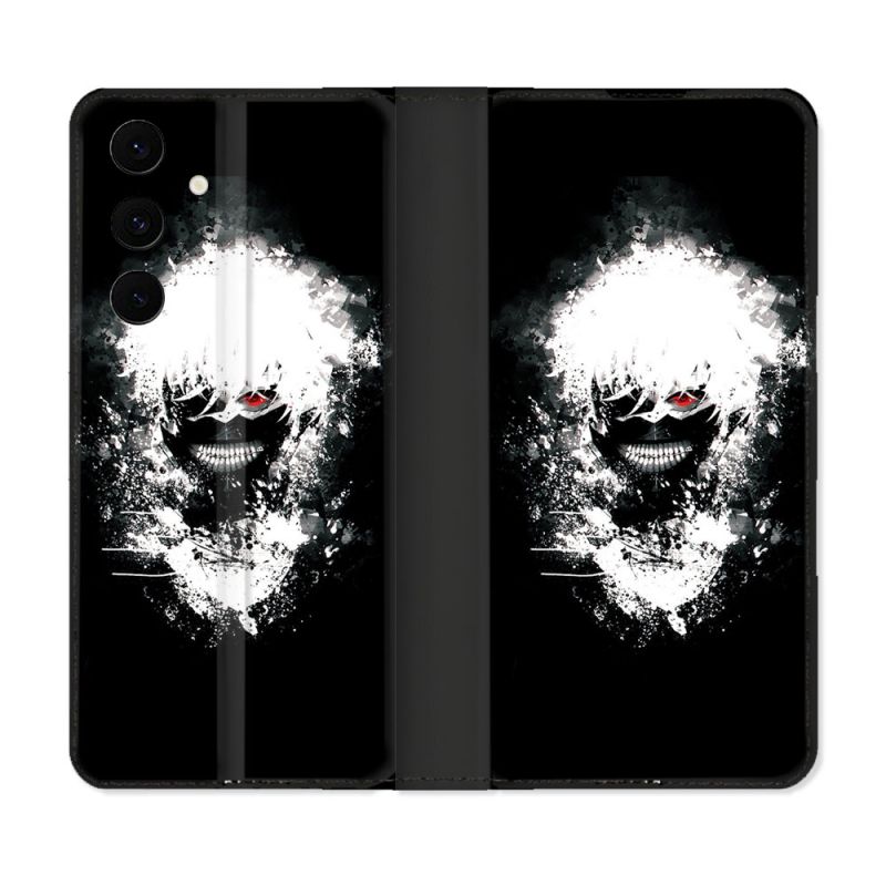 Housse Cuir Portefeuille Pour Samsung Galaxy S25 FE Manga Tokyo Ghoul Kaneki Tag