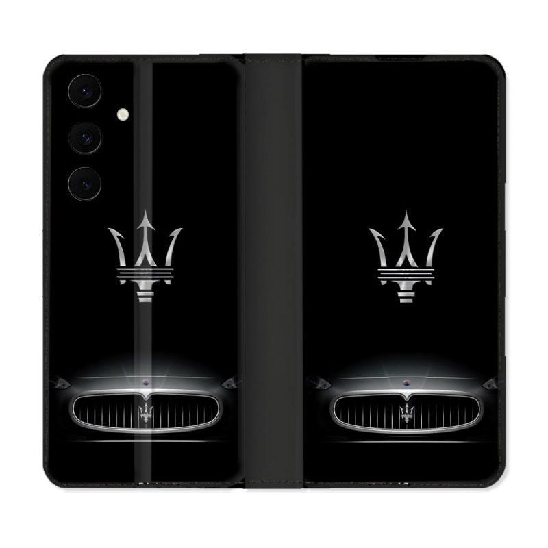 Housse Cuir Portefeuille Pour Samsung Galaxy S25 FE Maserati