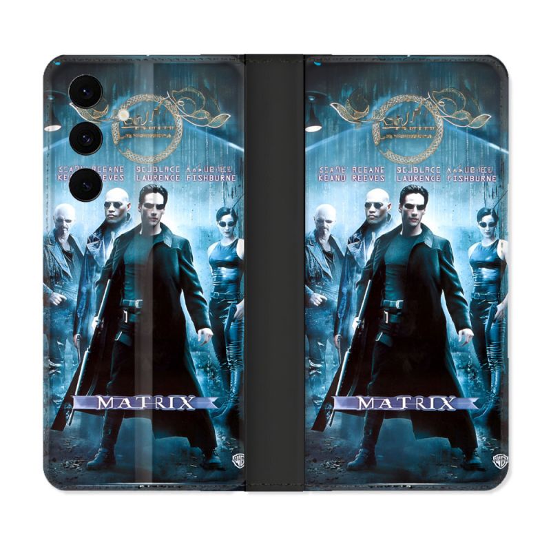 Housse Cuir Portefeuille Pour Samsung Galaxy S25 FE Matrix Affiche