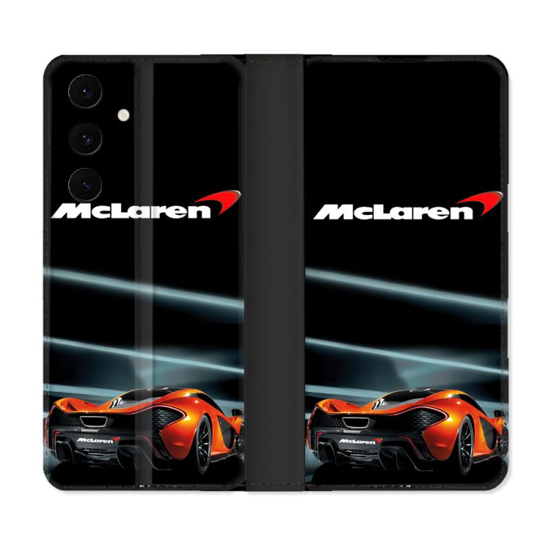 Housse Cuir Portefeuille Pour Samsung Galaxy S25 FE Mc Laren