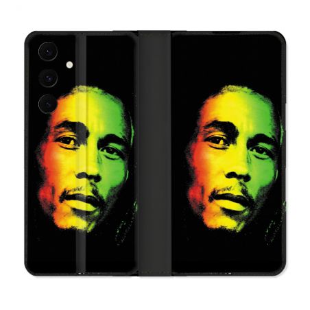 Housse Cuir Portefeuille Pour Samsung Galaxy S25 FE Musique Bob Marley 2