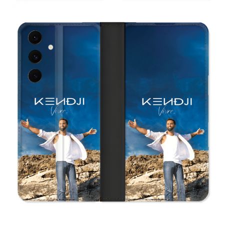 Housse Cuir Portefeuille Pour Samsung Galaxy S25 FE Musique Kendji