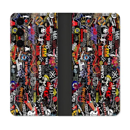 Housse Cuir Portefeuille Pour Samsung Galaxy S25 FE Musique Rock Groupe