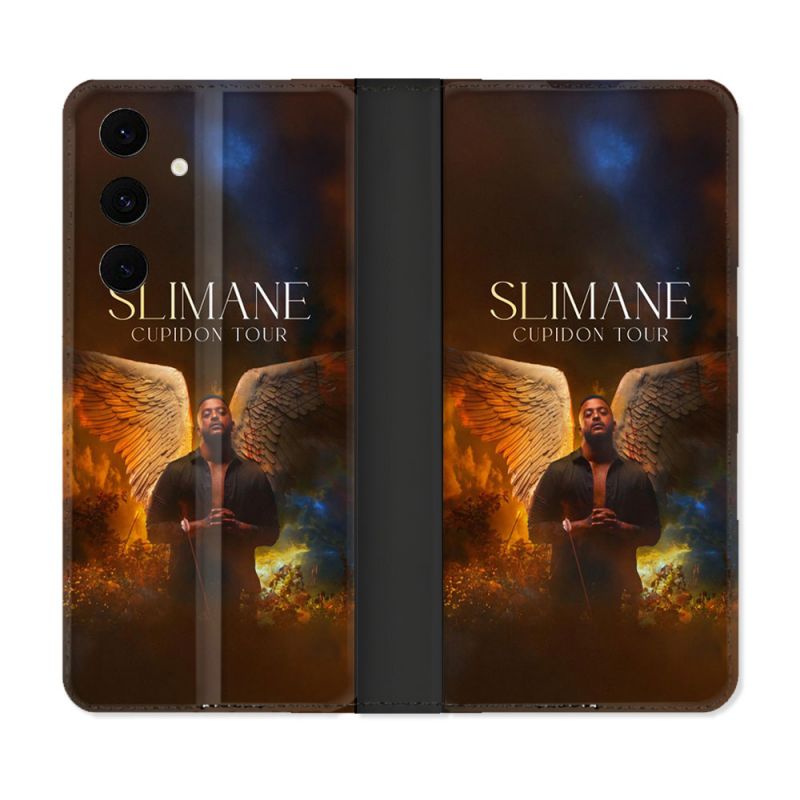 Housse Cuir Portefeuille Pour Samsung Galaxy S25 FE Musique Slimane Ange