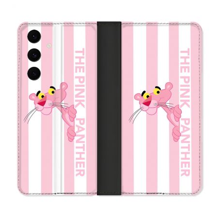 Housse Cuir Portefeuille Pour Samsung Galaxy S25 FE Panthere Rose