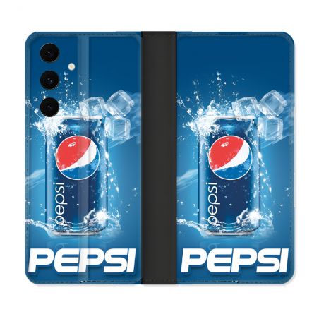 Housse Cuir Portefeuille Pour Samsung Galaxy S25 FE Pepsi