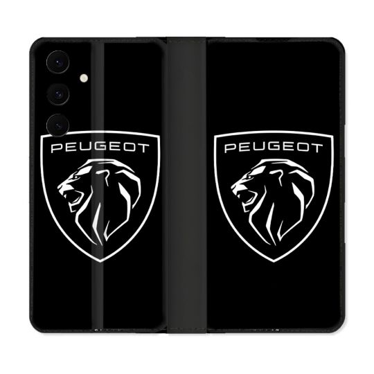 Housse Cuir Portefeuille Pour Samsung Galaxy S25 FE Peugeot