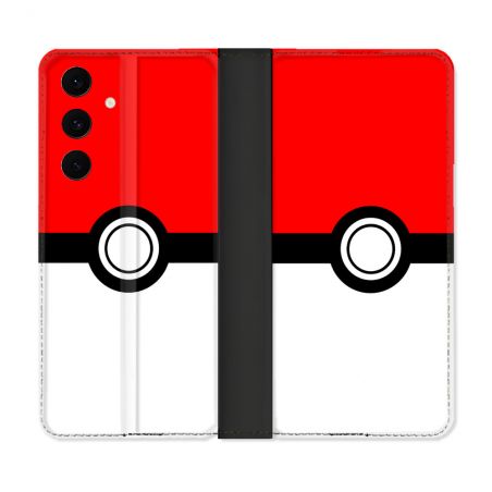 Housse Cuir Portefeuille Pour Samsung Galaxy S25 FE Pokemon Pokeball
