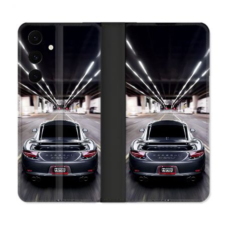Housse Cuir Portefeuille Pour Samsung Galaxy S25 FE Porsche 911