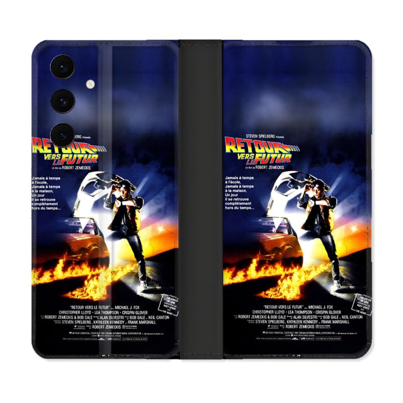 Housse Cuir Portefeuille Pour Samsung Galaxy S25 FE Retour Vers Le Futur Affiche