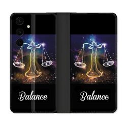 Housse Cuir Portefeuille Pour Samsung Galaxy S25 FE Signe Zodiaque 2 Balance