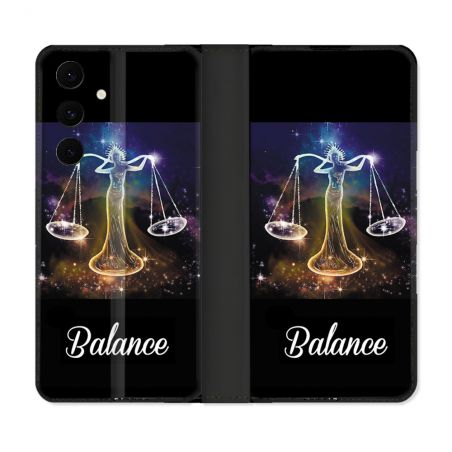 Housse Cuir Portefeuille Pour Samsung Galaxy S25 FE Signe Zodiaque 2 Balance
