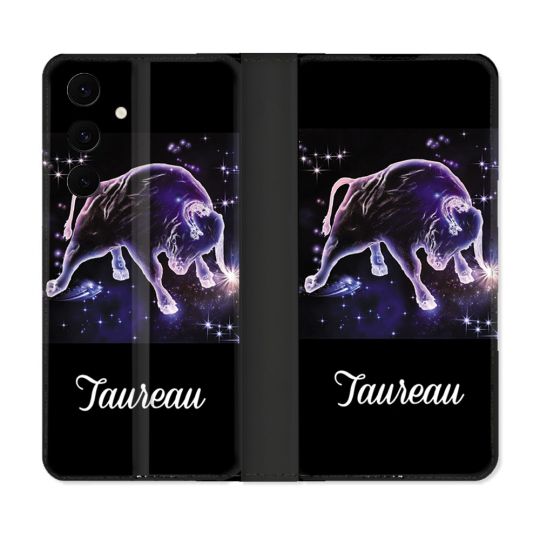 Housse Cuir Portefeuille Pour Samsung Galaxy S25 FE Signe Zodiaque 2 Taureau