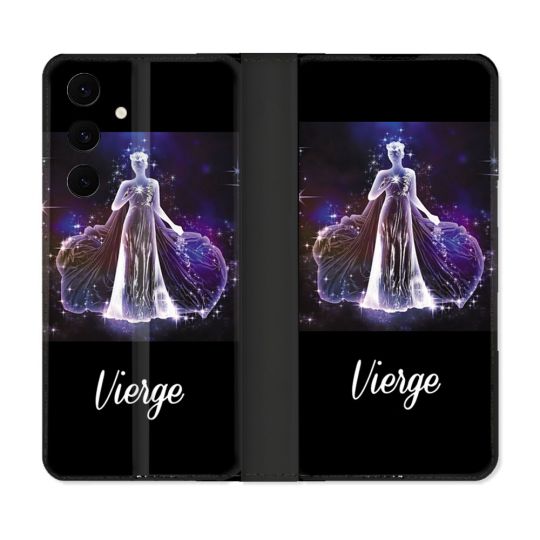 Housse Cuir Portefeuille Pour Samsung Galaxy S25 FE Signe Zodiaque 2 Vierge