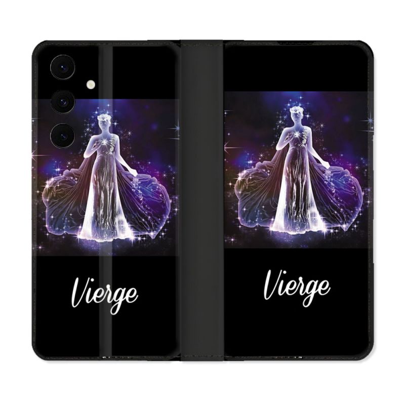 Housse Cuir Portefeuille Pour Samsung Galaxy S25 FE Signe Zodiaque 2 Vierge