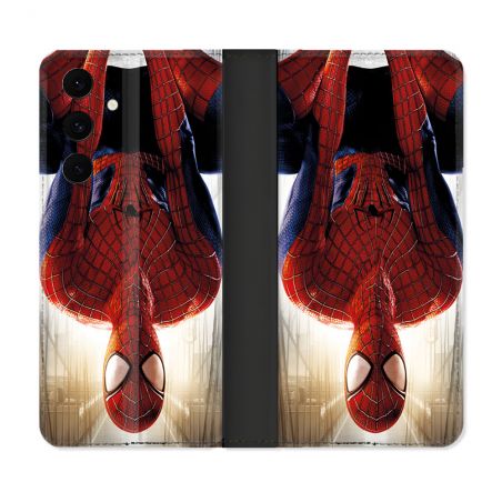 Housse Cuir Portefeuille Pour Samsung Galaxy S25 FE Spiderman Invers