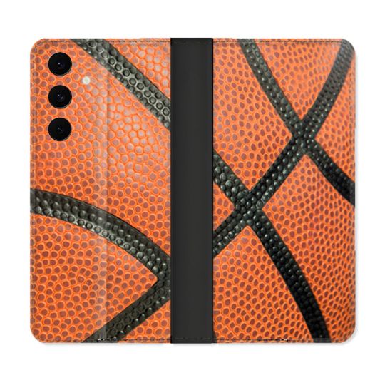 Housse Cuir Portefeuille Pour Samsung Galaxy S25 FE Sport Ballon Basket