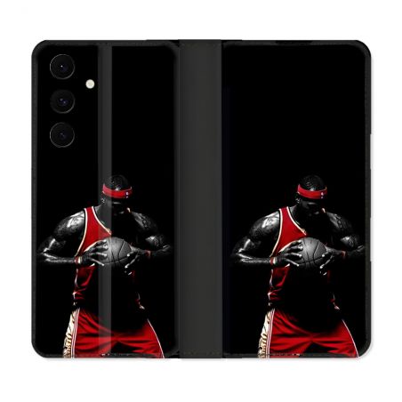 Housse Cuir Portefeuille Pour Samsung Galaxy S25 FE Sport Basketeur