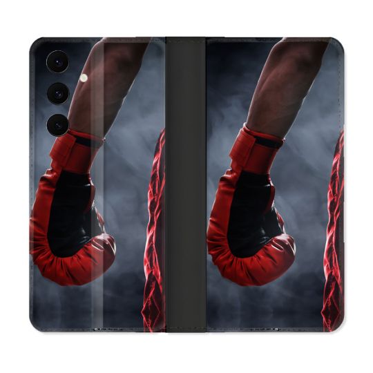 Housse Cuir Portefeuille Pour Samsung Galaxy S25 FE Sport Boxe Gant Rouge