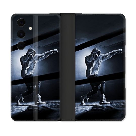 Housse Cuir Portefeuille Pour Samsung Galaxy S25 FE Sport Boxe Poing