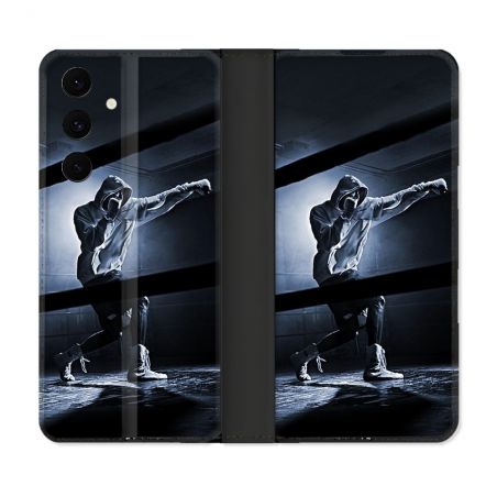 Housse Cuir Portefeuille Pour Samsung Galaxy S25 FE Sport Boxe Poing