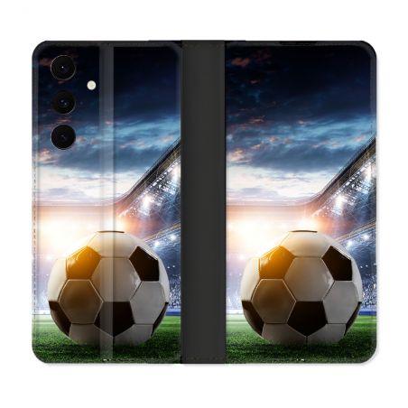 Housse Cuir Portefeuille Pour Samsung Galaxy S25 FE Sport Football Stade