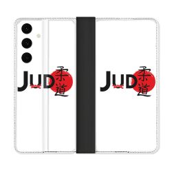 Housse Cuir Portefeuille Pour Samsung Galaxy S25 FE Sport Judo Logo
