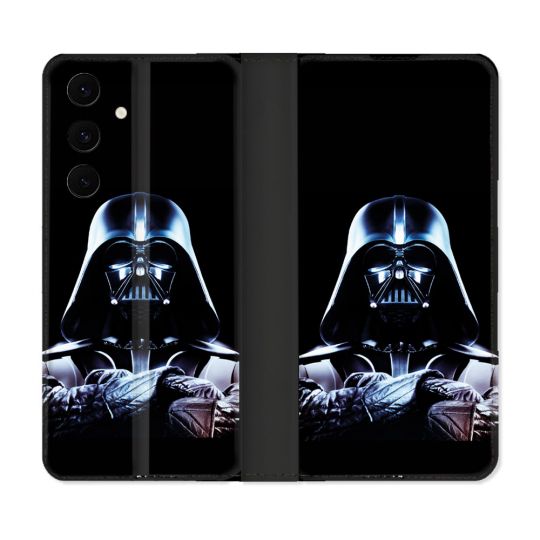 Housse Cuir Portefeuille Pour Samsung Galaxy S25 FE Star Wars - Dark Vador Noir