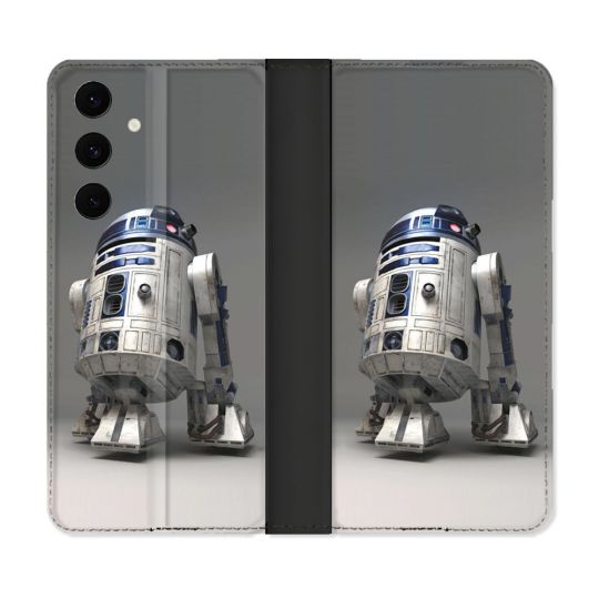 Housse Cuir Portefeuille Pour Samsung Galaxy S25 FE Star Wars - R2D2
