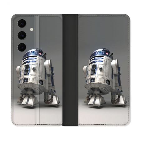 Housse Cuir Portefeuille Pour Samsung Galaxy S25 FE Star Wars - R2D2
